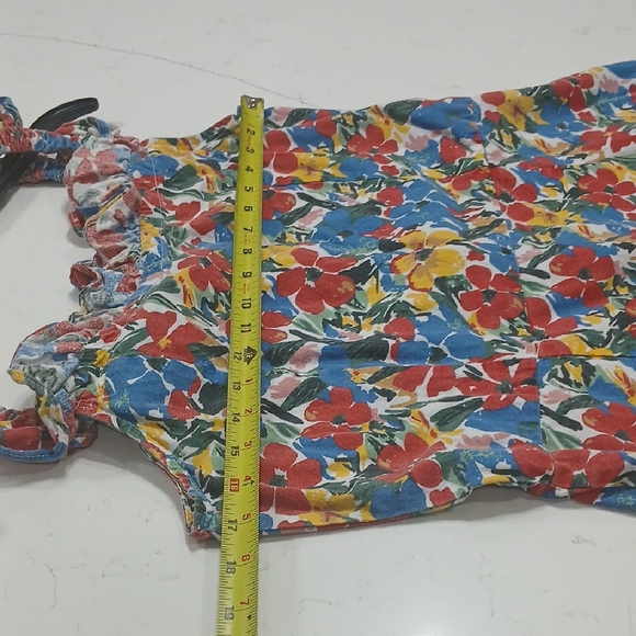 Molly Bracken Strapless Floral Dress - Red, Yellow, Blue Pre-owned Sz M - Picture 9 of 13